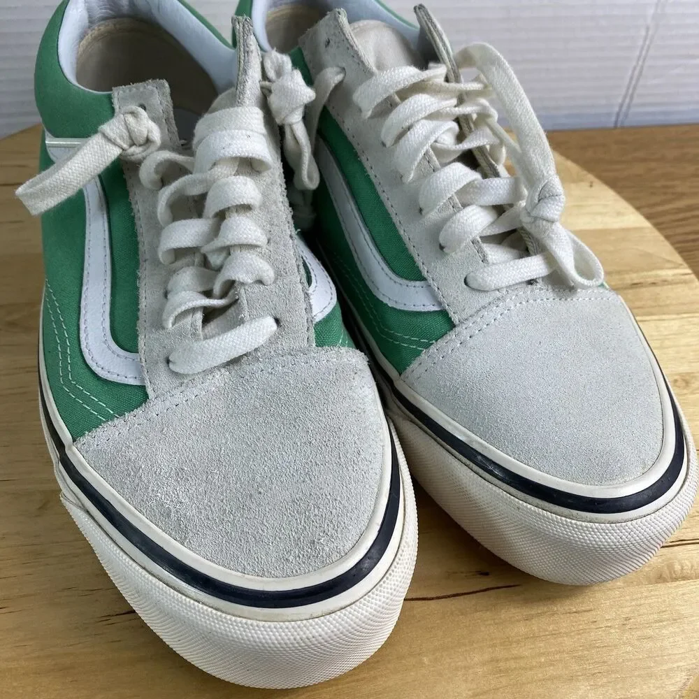 Van’s Old Skool DX Anaheim Factory White Green Men’s 8.5 Women’s 10
